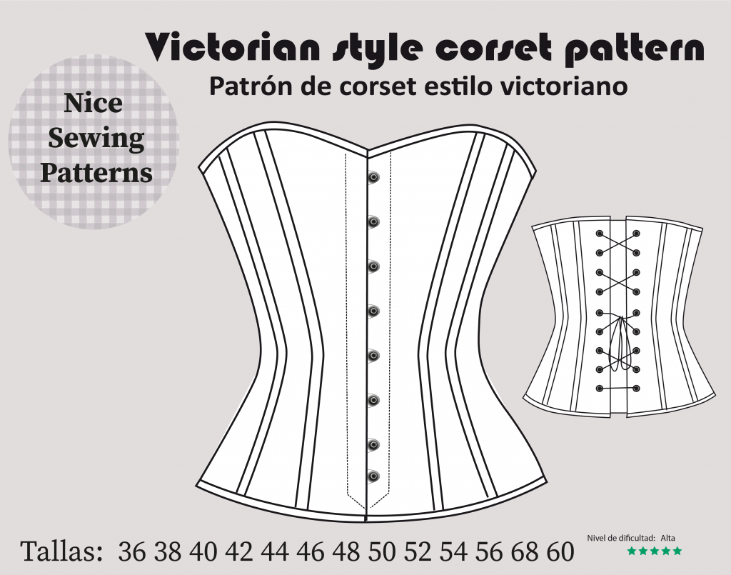 patron de corse estilo victoriano