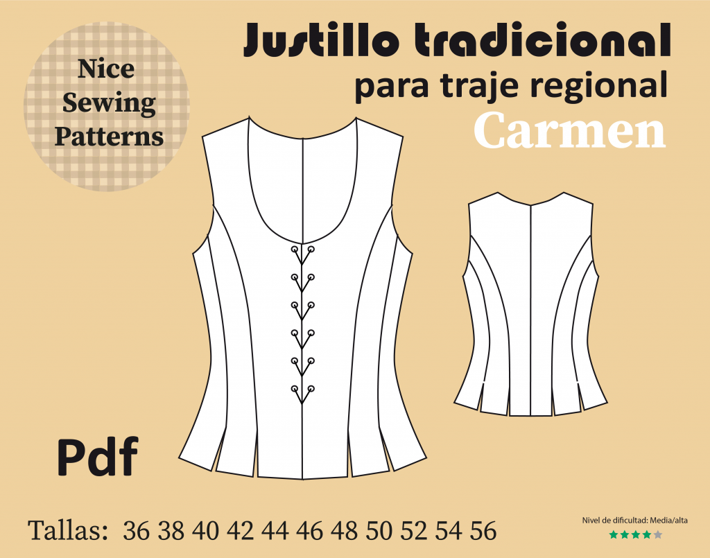 patron de justillo en pdf para traje regional