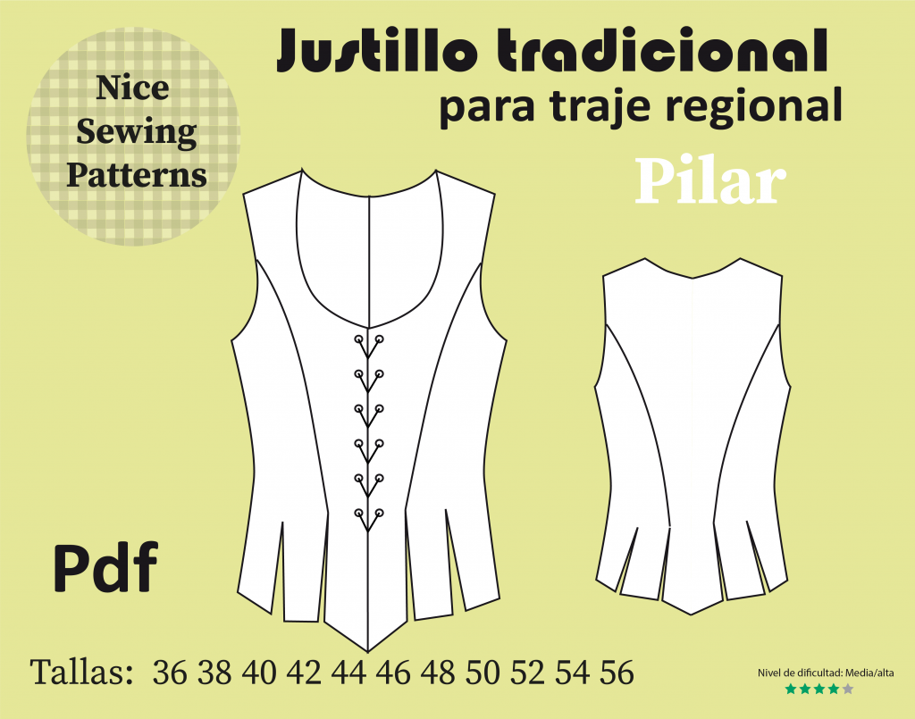 patron de justillo para traje regional