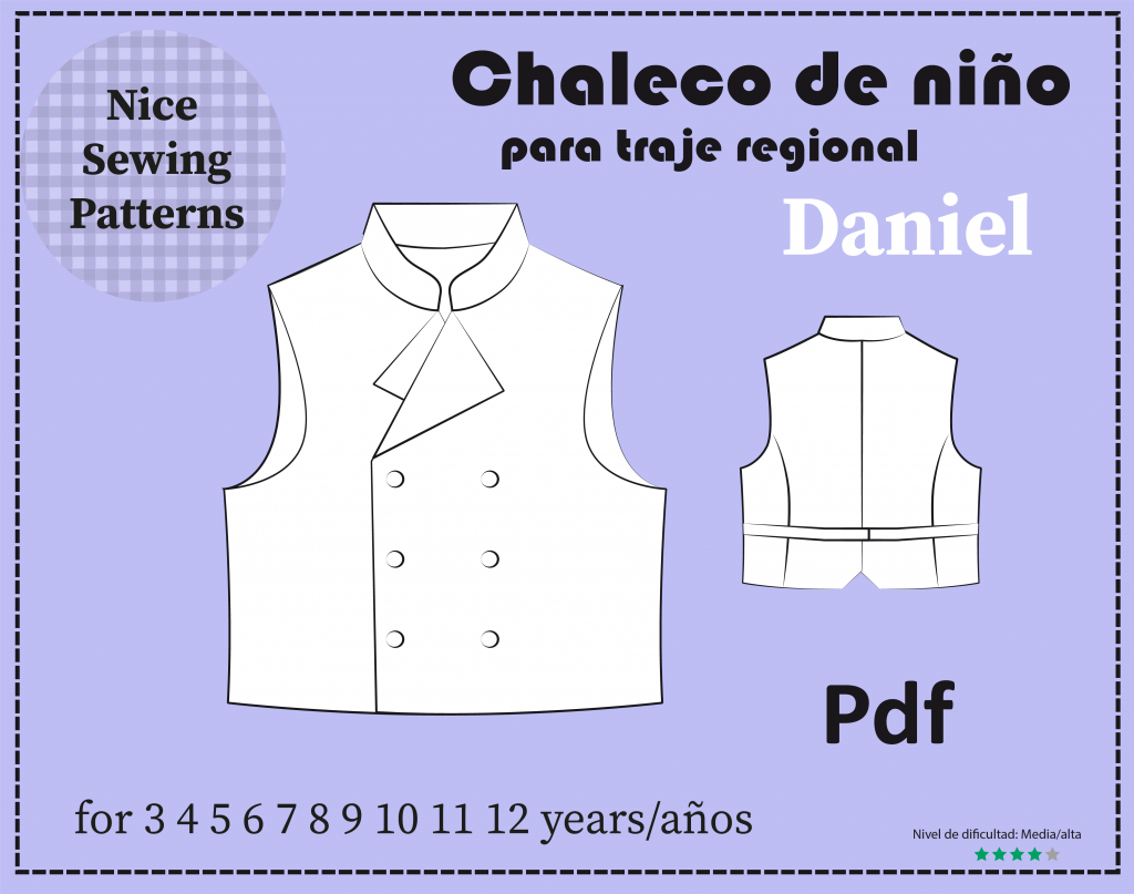 patron de chaleco de baturro para niño